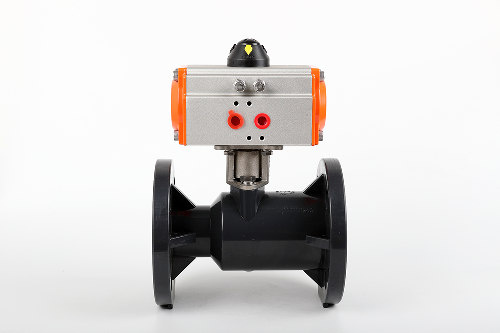 青冈气动法兰一体球阀